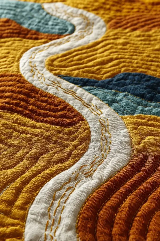 Traditional Lohori Kantha Sofa Throws Inspired by Golden Paddy Fields and Rivers