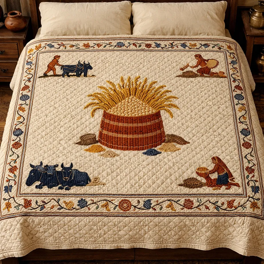 Vintage Heritage Lik or Anarasi Stitch Bedspreads Inspired by Agricultural Life