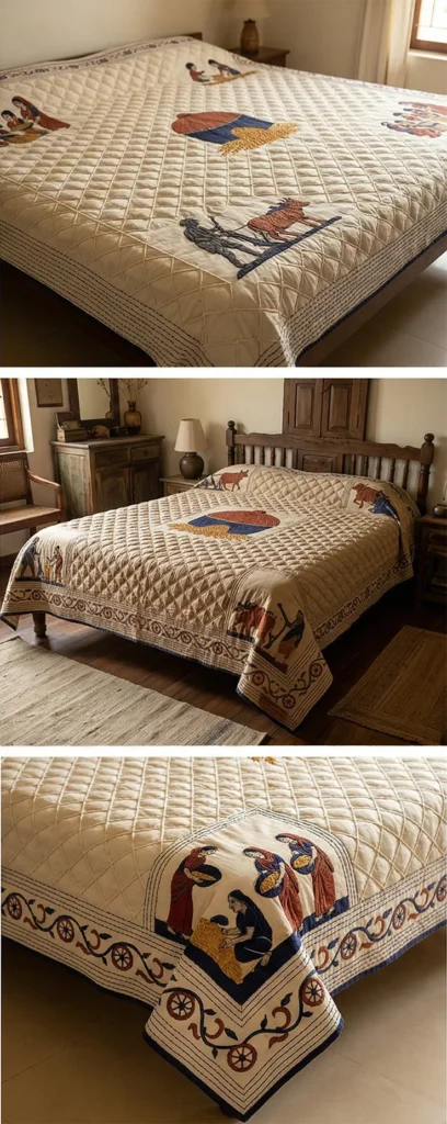 Vintage Heritage Lik or Anarasi Stitch Bedspreads Inspired by Agricultural Life
