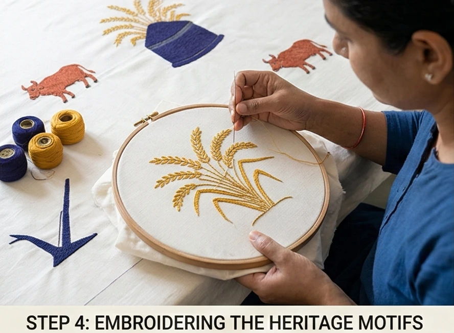 Vintage Heritage Lik or Anarasi Stitch Bedspreads Inspired by Agricultural Life