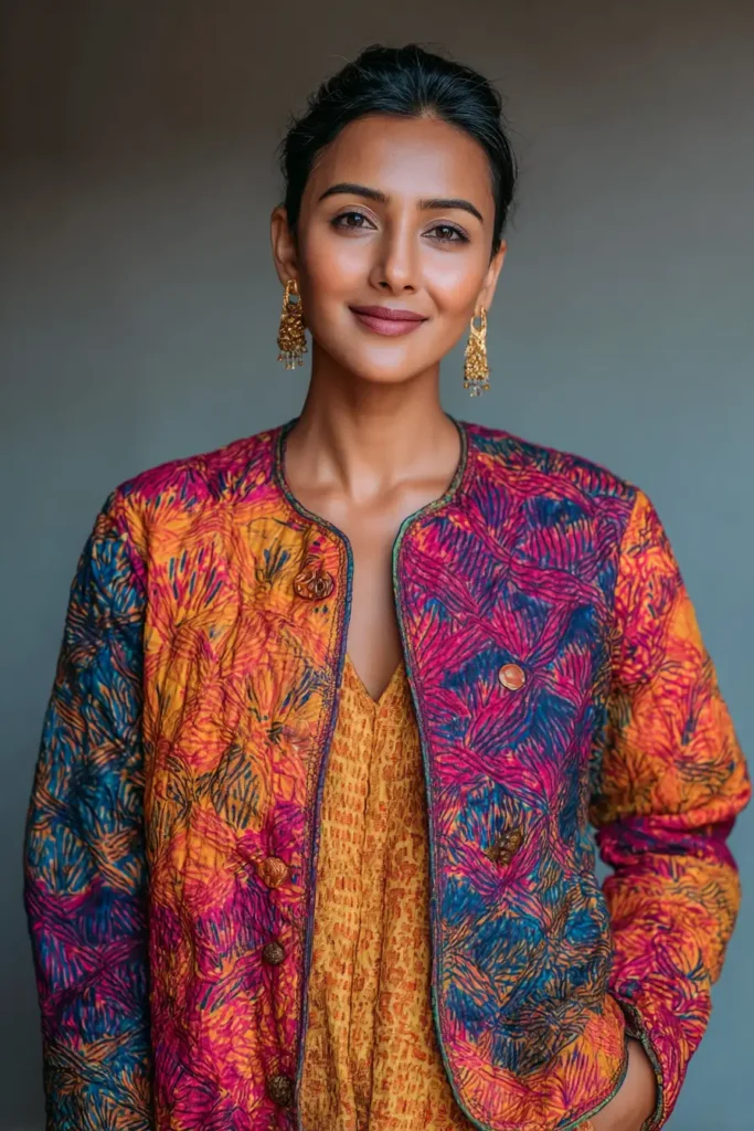 Contemporary Cropped Nakshi Kantha Jackets for Modern Wardrobes