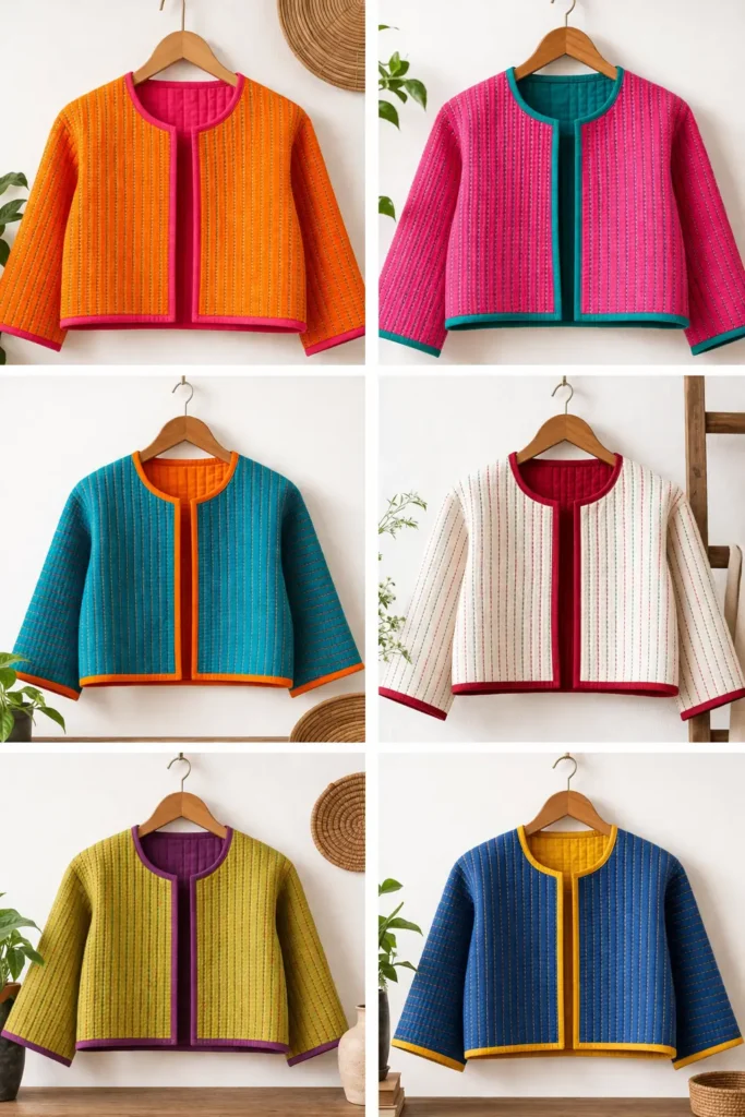 Contemporary Cropped Nakshi Kantha Jackets for Modern Wardrobes