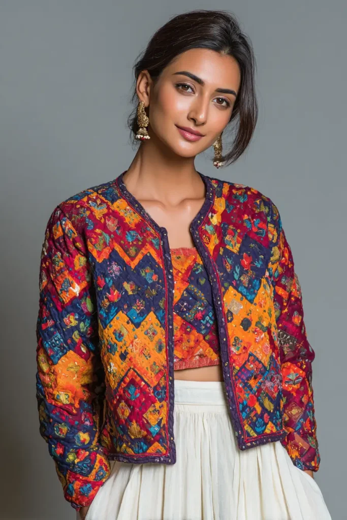 Contemporary Cropped Nakshi Kantha Jackets for Modern Wardrobes