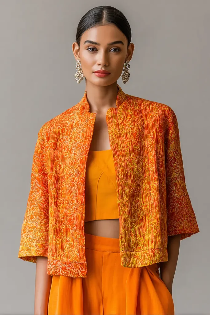 Contemporary Cropped Nakshi Kantha Jackets for Modern Wardrobes