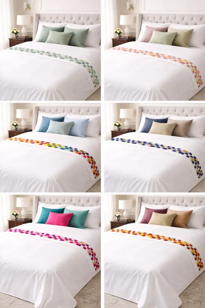 Crisp Irish Chain Bed Sheets for a Subtle, Patterned Sleep Sanctuary