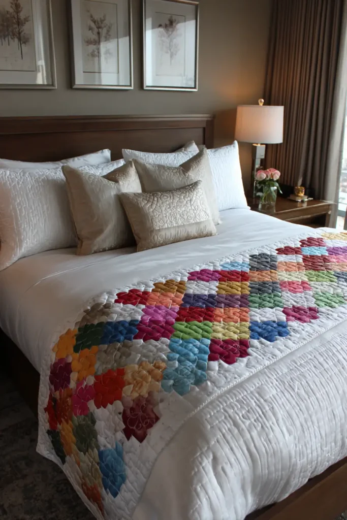 Crisp Irish Chain Bed Sheets for a Subtle, Patterned Sleep Sanctuary