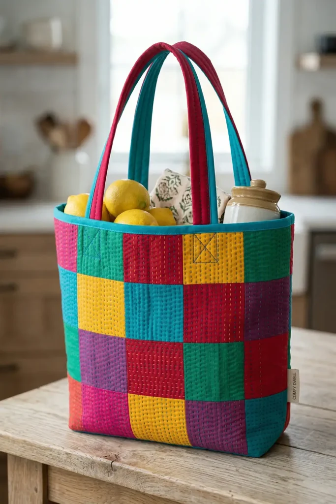 Eco-Friendly Patchwork Nakshi Kantha Shopper Bags for Sustainable Living
