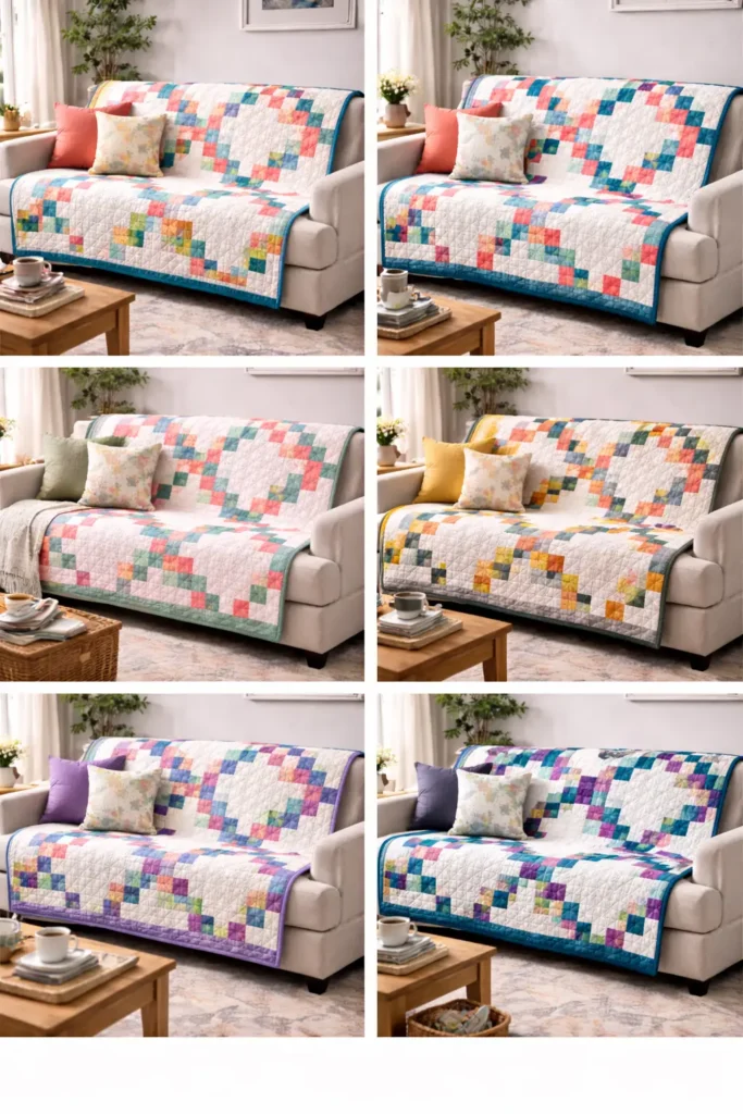 Elegant Irish Chain Couch Throws for Cozy Living Room Evenings