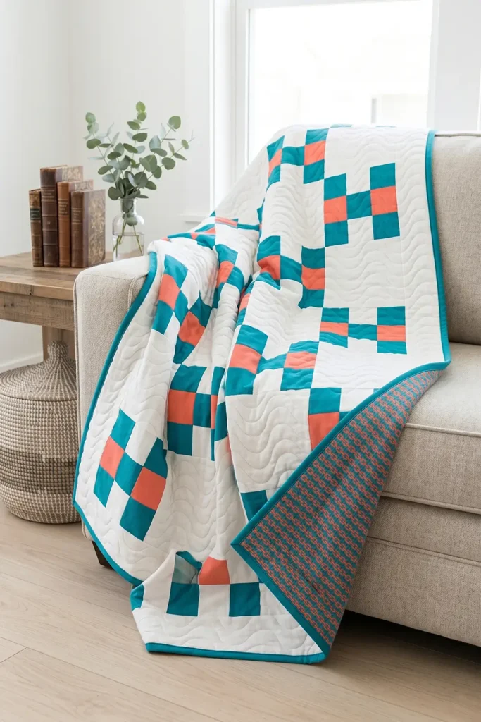 Elegant Irish Chain Couch Throws for Cozy Living Room Evenings