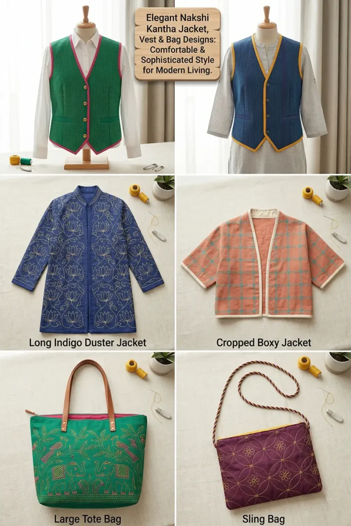 Elegant Tailored Nakshi Kantha Waistcoats for Polished Outfits