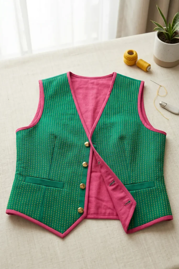 Elegant Tailored Nakshi Kantha Waistcoats for Polished Outfits
