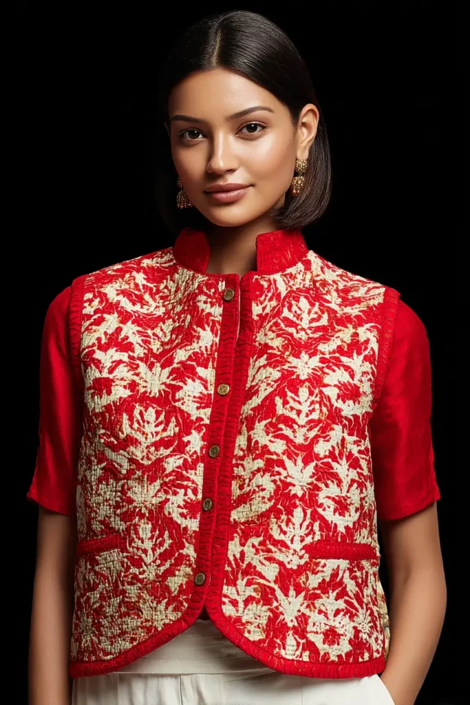 Elegant Tailored Nakshi Kantha Waistcoats for Polished Outfits