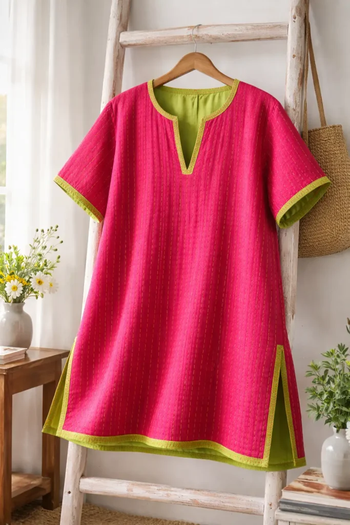 Hand-Embroidered Nakshi Kantha Tunic Tops for Everyday Grace