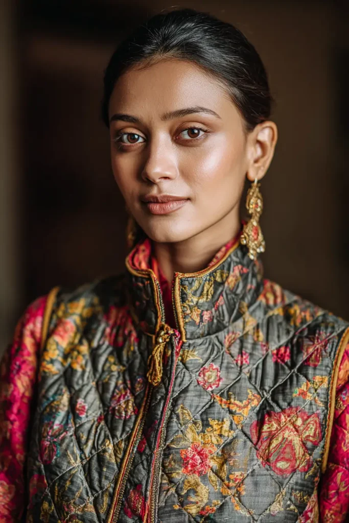 Luxurious Silk Nakshi Kantha Winter Jackets for Cozy Warmth
