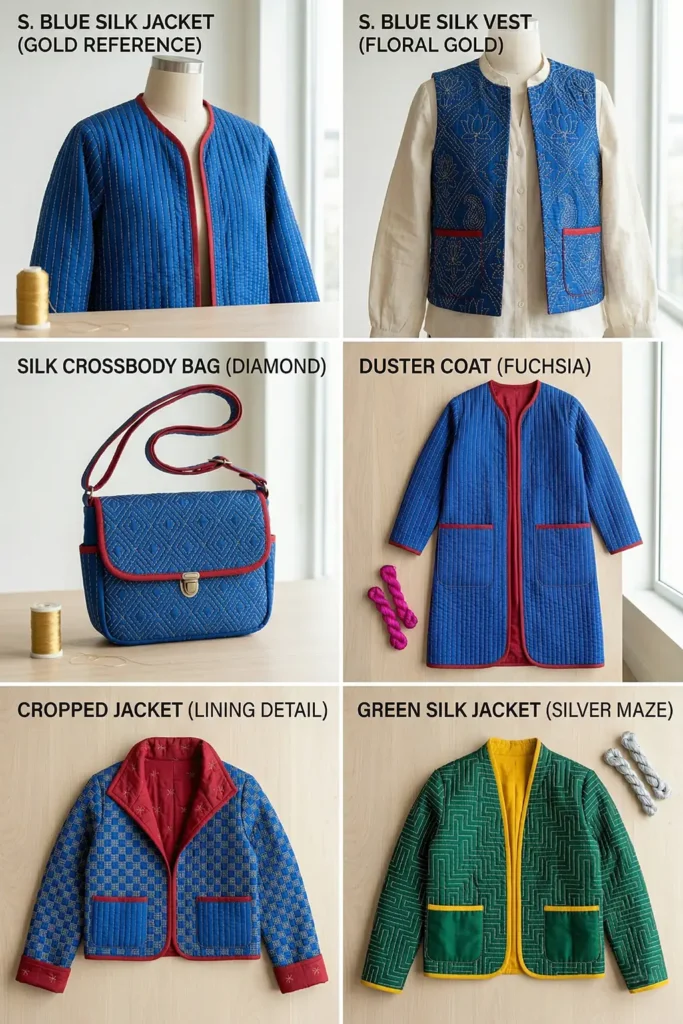Luxurious Silk Nakshi Kantha Winter Jackets for Cozy Warmth