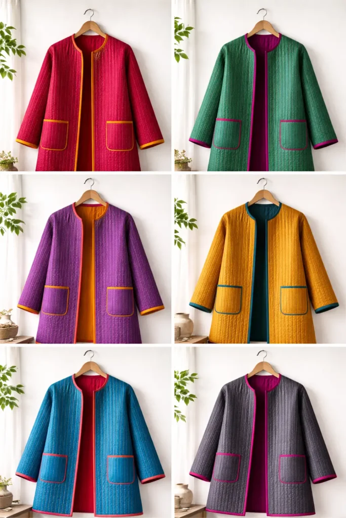 Luxurious Silk Nakshi Kantha Winter Jackets for Cozy Warmth