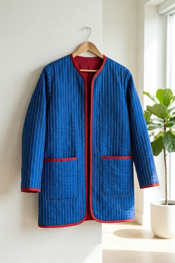 Luxurious Silk Nakshi Kantha Winter Jackets for Cozy Warmth