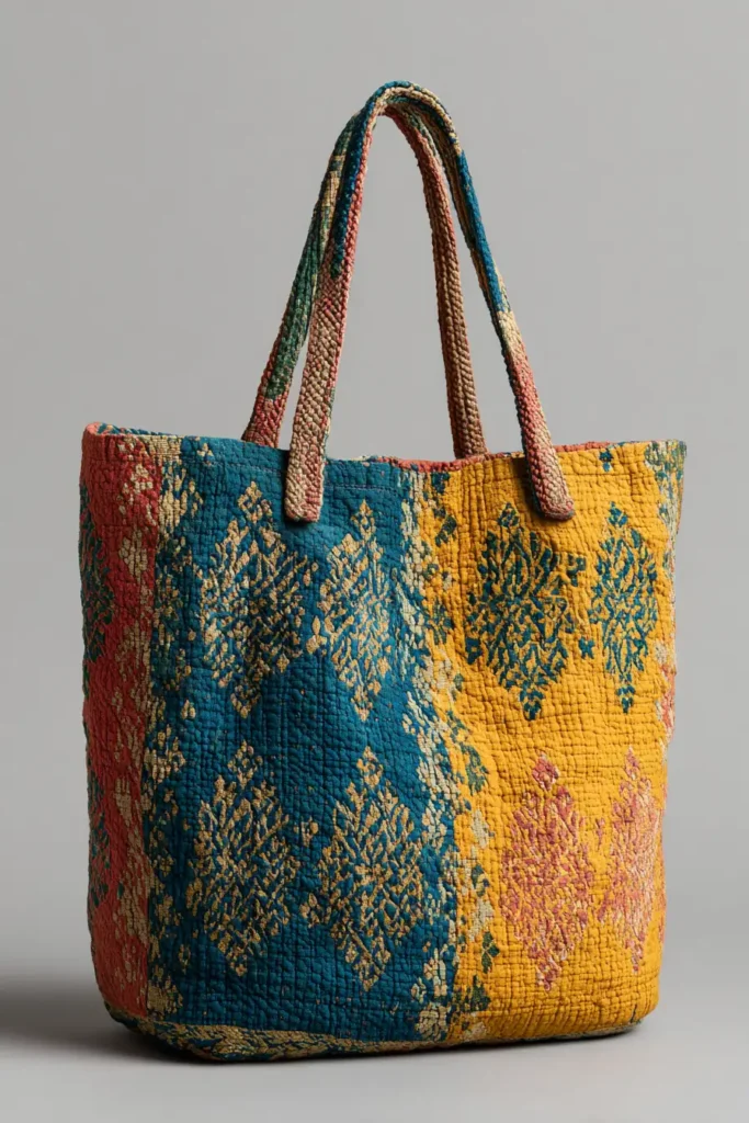 Oversized Nakshi Kantha Tote Bags for Stylish Everyday Carry