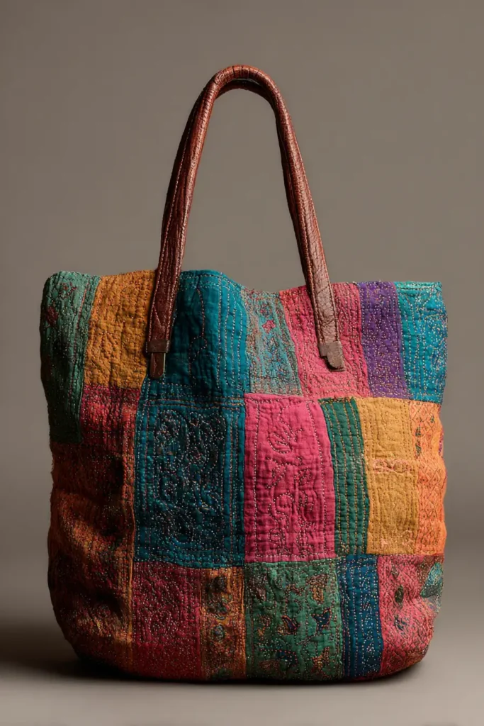 Oversized Nakshi Kantha Tote Bags for Stylish Everyday Carry