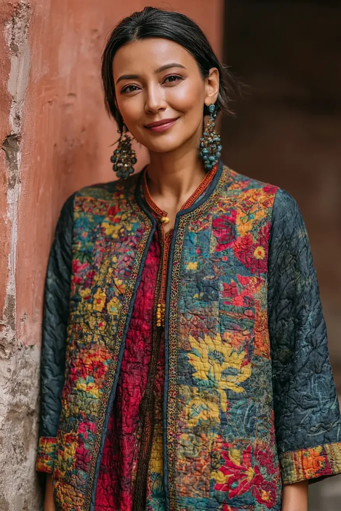 Reversible Nakshi Kantha Quilted Jackets for Versatile Styling