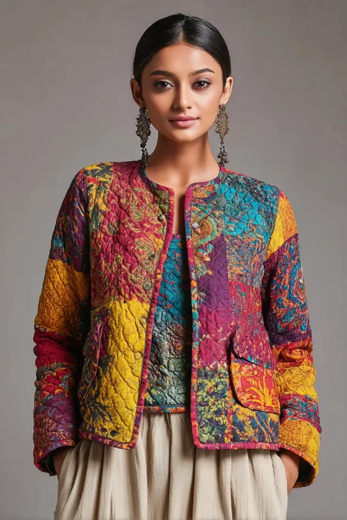 Reversible Nakshi Kantha Quilted Jackets for Versatile Styling