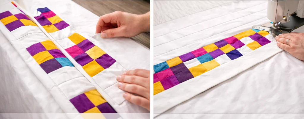 Sleek Irish Chain Quilted Bed Runners for Layered Bedroom Elegance