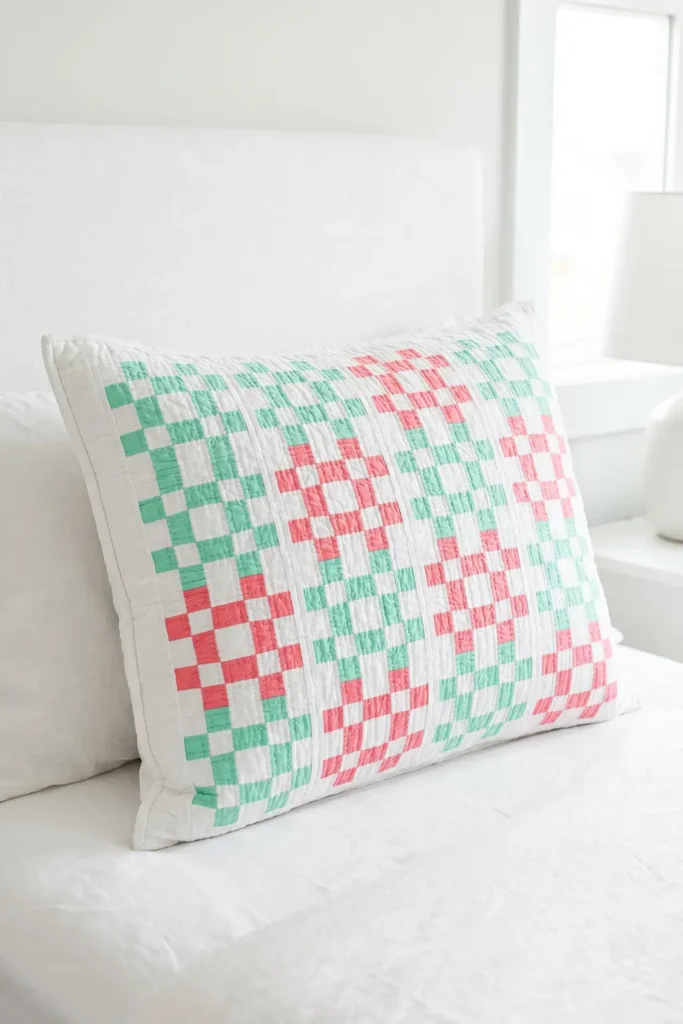 Soft Pastel Irish Chain Pillow Covers for a Calming Sleep Space