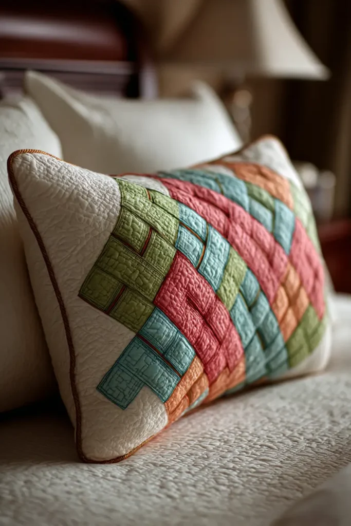 Soft Pastel Irish Chain Pillow Covers for a Calming Sleep Space