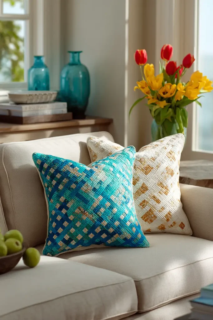 Sophisticated Irish Chain Cushion Covers to Elevate Your Loveseat