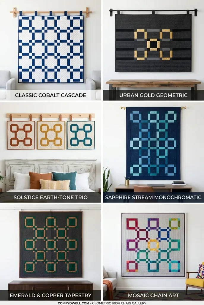 Artistic Geometric Irish Chain Wall Hangings for a Sophisticated Focal Point