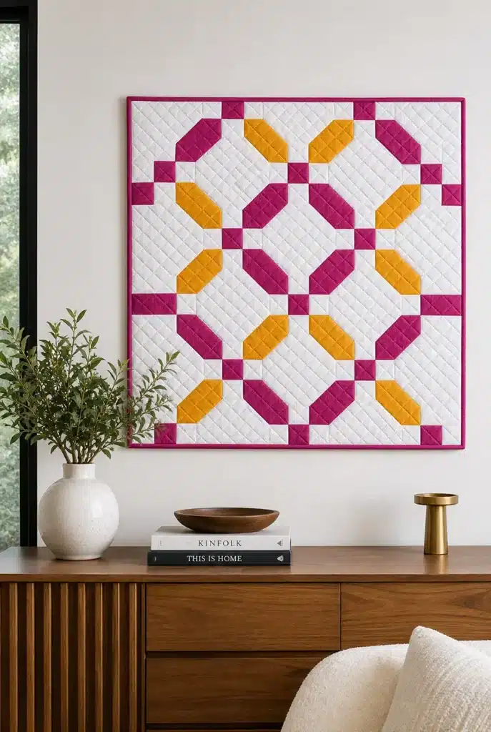 Artistic Geometric Irish Chain Wall Hangings for a Sophisticated Focal Point