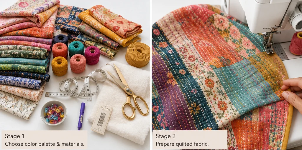 Cropped Kantha Stitch Boho Jackets for Modern Bohemian Outfits
