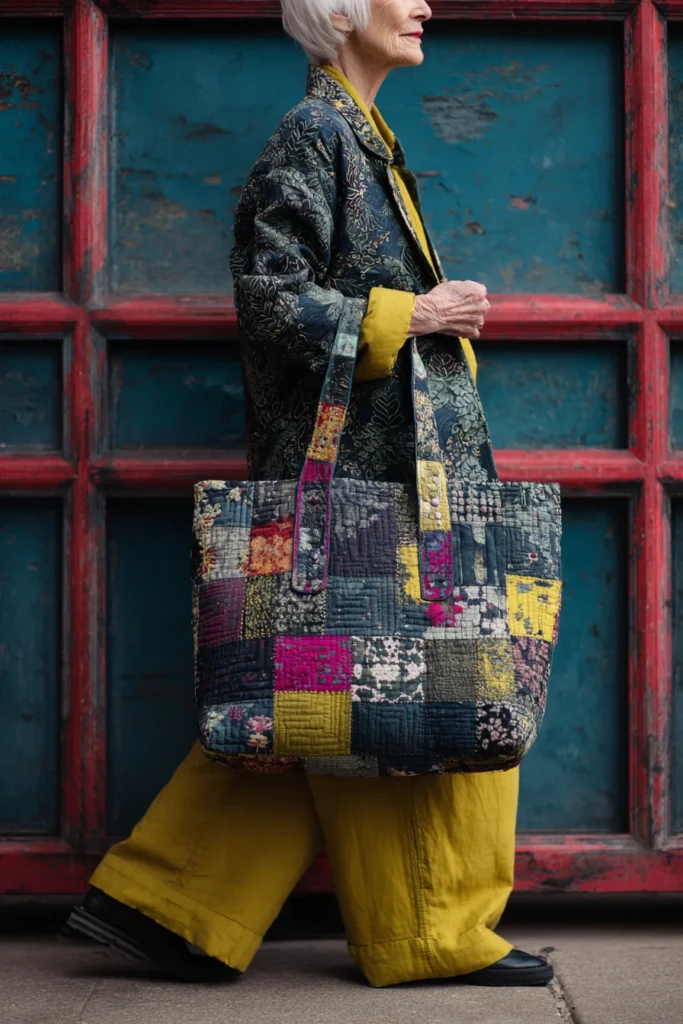 Eco-Friendly Boro Patchwork Japanese Quilted Shopper Bags for Sustainable Living