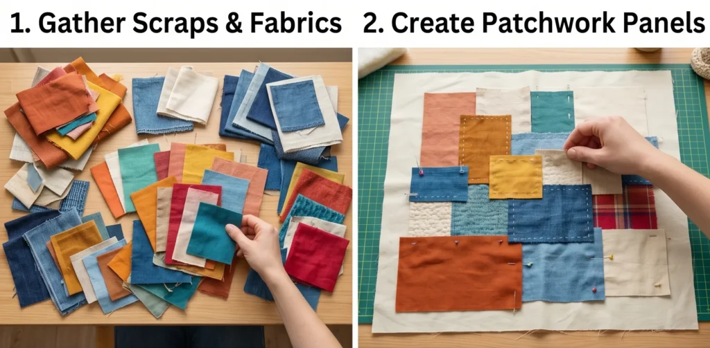Eco-Friendly Boro Patchwork Japanese Quilted Shopper Bags for Sustainable Living