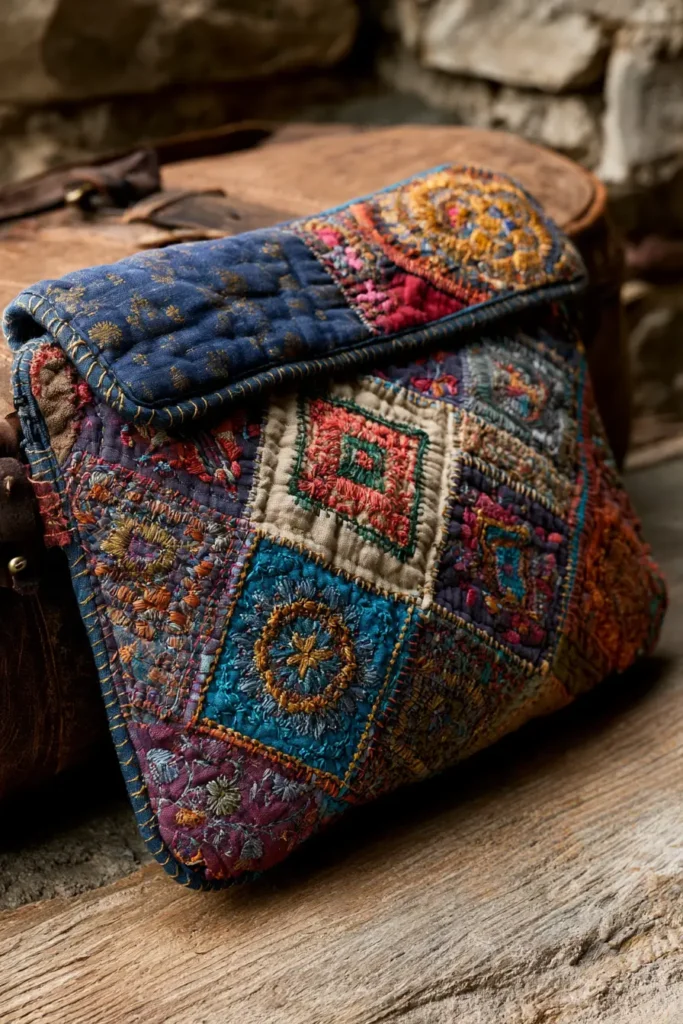 Elegant Embroidered Bohemian Quilt Laptop Sleeves for Modern Professionals