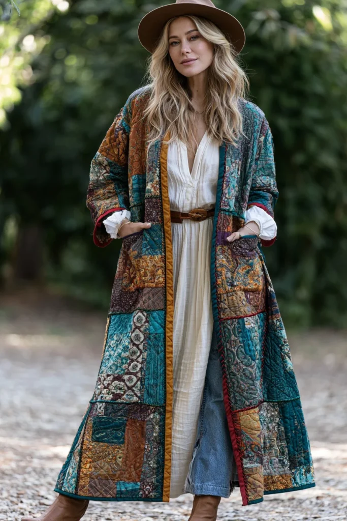 Elegant Longline Boho Quilt Jackets for Effortless Everyday Layering