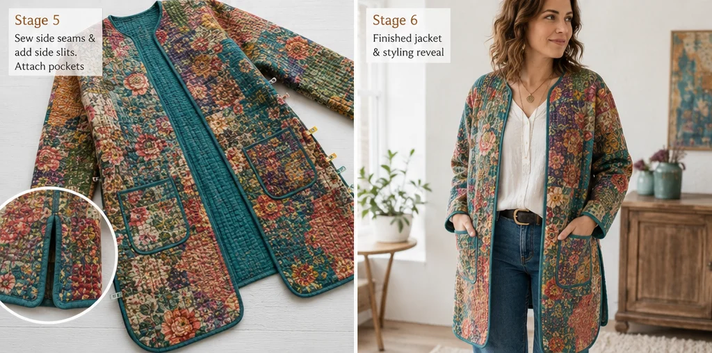 Elegant Longline Boho Quilt Jackets for Effortless Everyday Layering