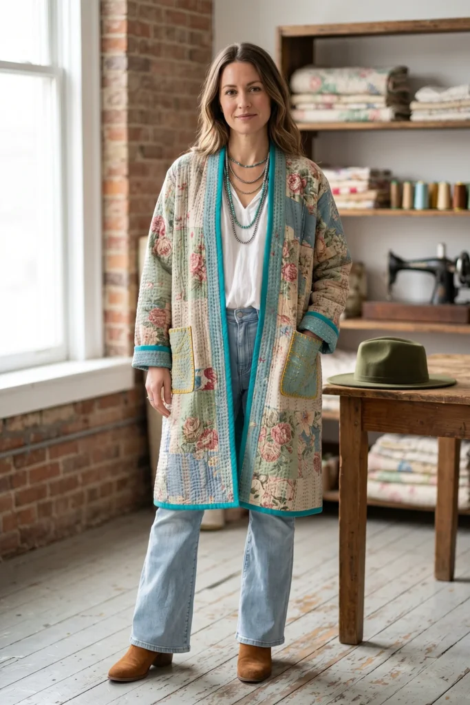 Elegant Longline Boho Quilt Jackets for Effortless Everyday Layering