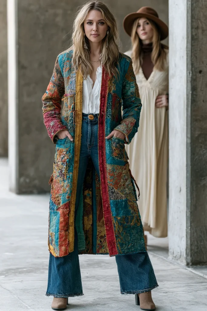 Elegant Longline Boho Quilt Jackets for Effortless Everyday Layering