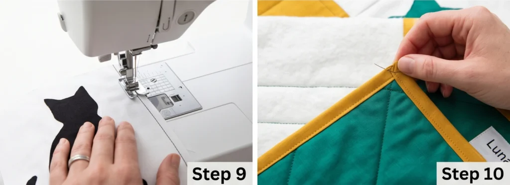 Elegant Minimalist Cat Silhouette Quilt Patterns for Chic Modern Spaces