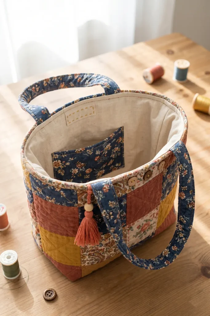 Elegant Vintage Patchwork Boho Quilt Tote Bags for Everyday Sophistication