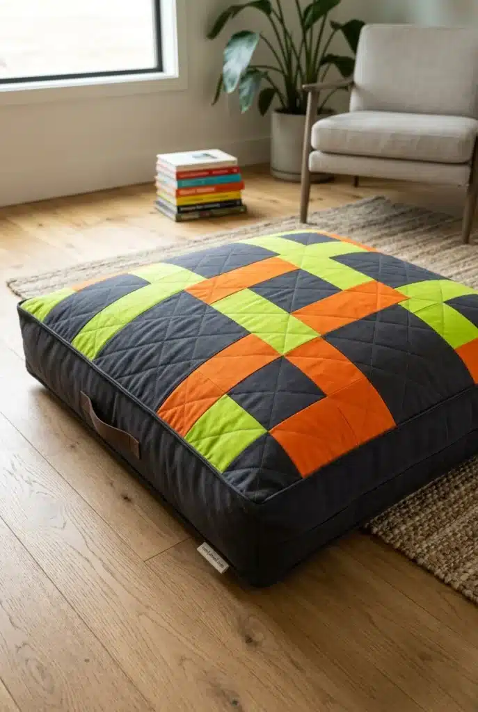 Heavyweight Irish Chain Floor Pillows for Casual Lounge Seating