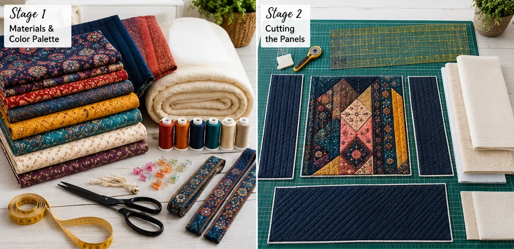 Large Boho Quilted Laundry Hampers for Chic Home Organization