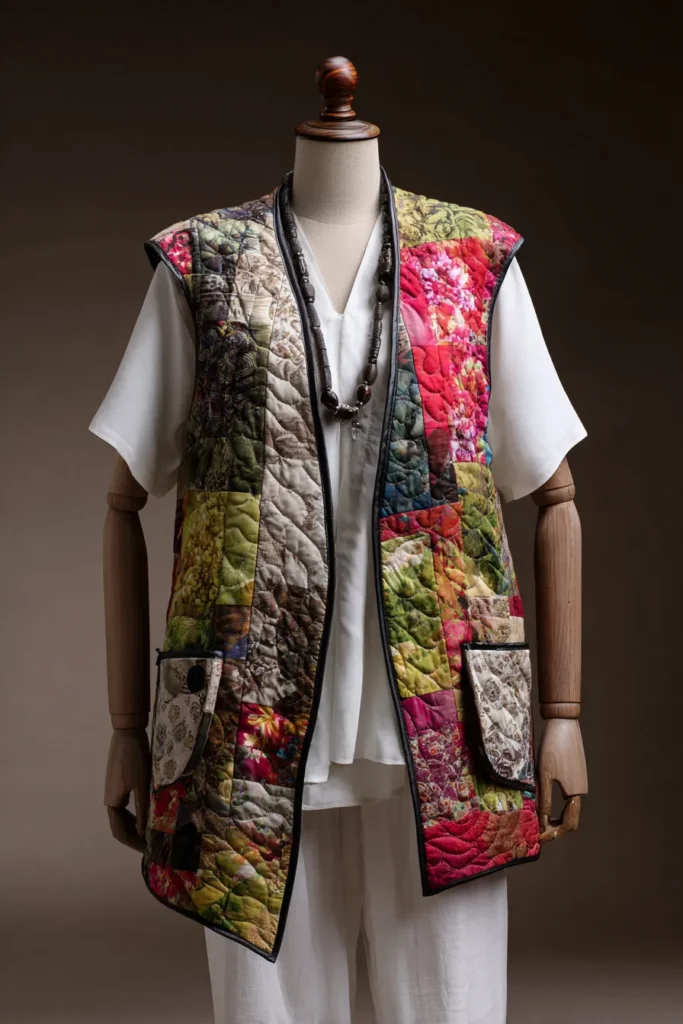 Longline Asymmetrical Quilted Kimono Jackets for Layered Style