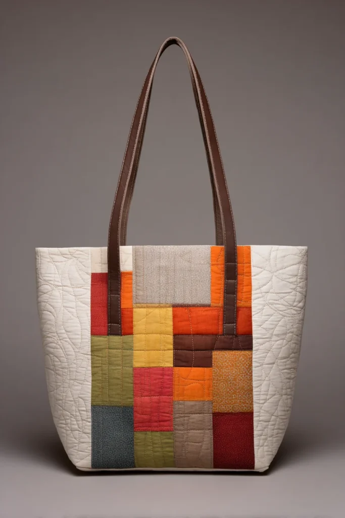Minimalist Geometric Japanese Quilt Market Totes for Effortless Style