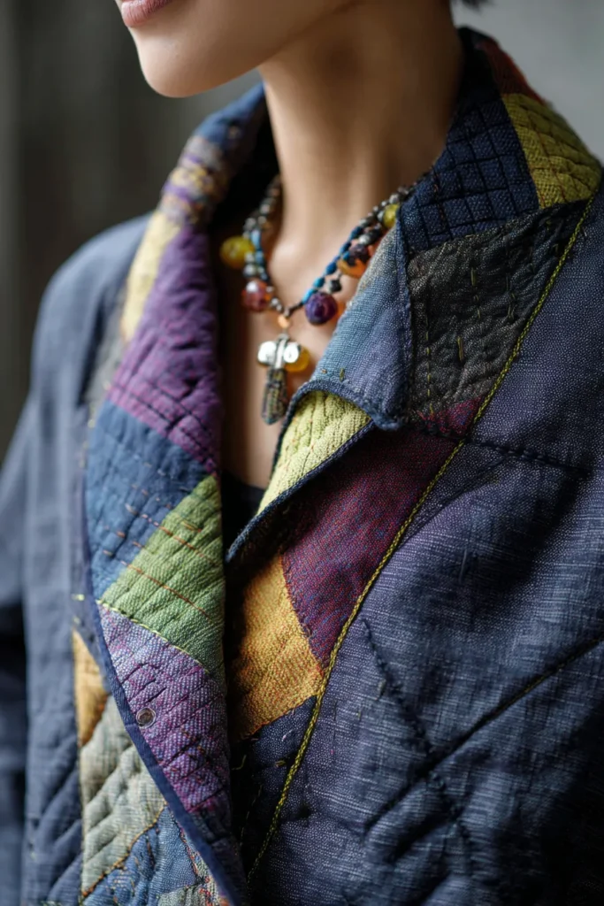 Minimalist Sashiko Stitched Japanese Quilt Jackets for Everyday Elegance