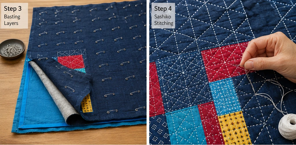 Minimalist Sashiko Stitched Japanese Quilt Jackets for Everyday Elegance