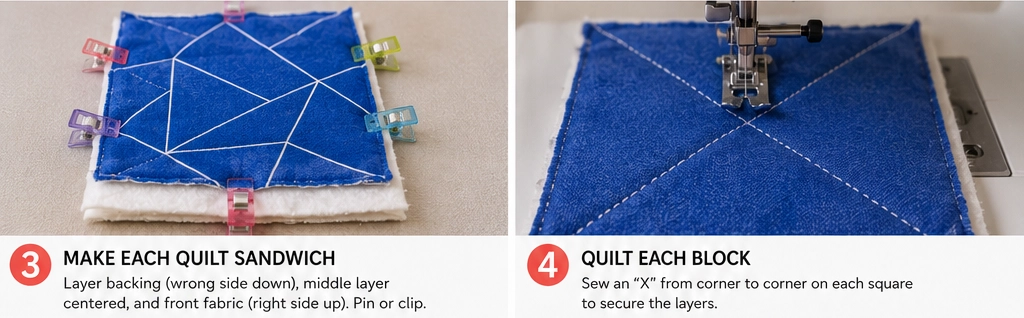 Modern Geometric Rag Quilt Designs for Stylish Home Accents