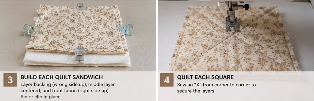 Neutral Tone Rag Quilt Ideas for Soft Farmhouse Charm
