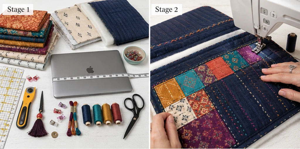 Padded Boho Quilted Laptop Bags for Secure and Stylish Tech Protection